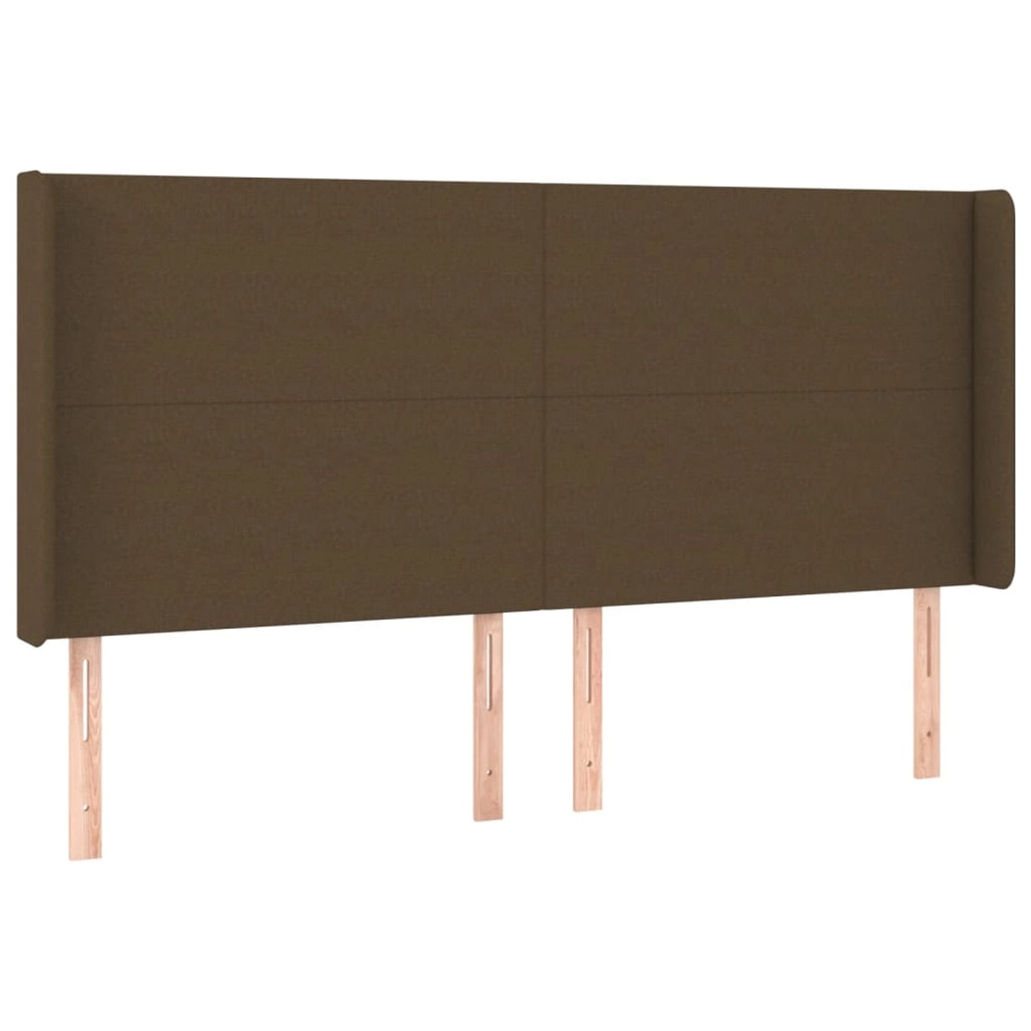 vidaXL LED Kopfteil Dunkelbraun 163x16x118/128 cm Stoff 3123777