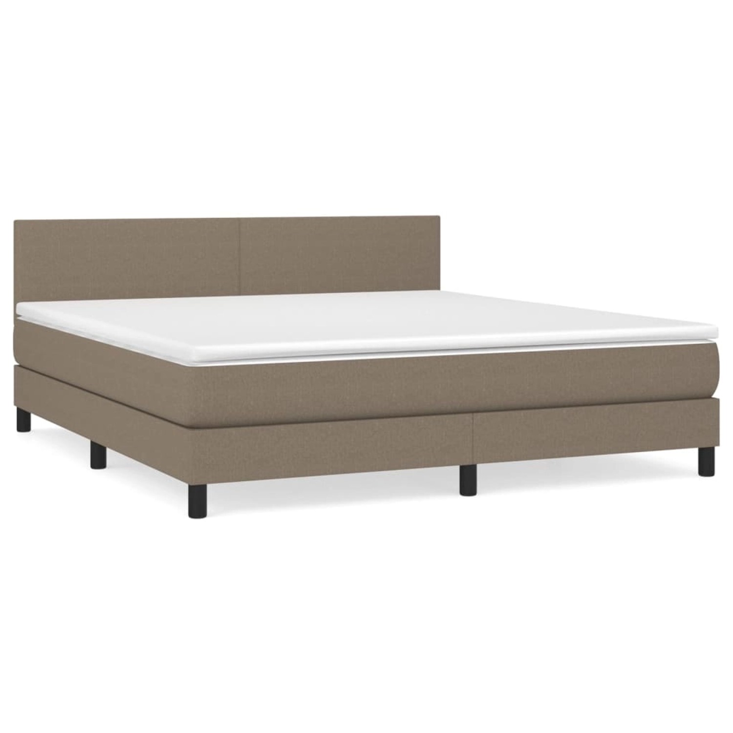 vidaXL Boxspringbett mit Matratze Taupe 180x200 cm Stoff1380336 günstig online kaufen