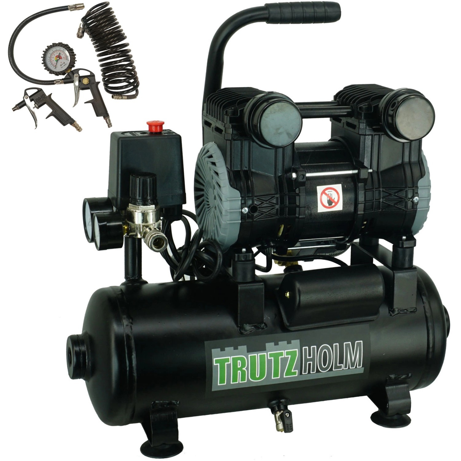 TRUTZHOLM Silent Flüsterkompressor 9L Kompressor Tragbar Leise Ölfrei 900W günstig online kaufen
