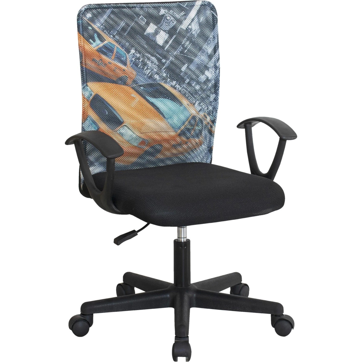 Mömax Drehstuhl New York Schwarz/Multicolor