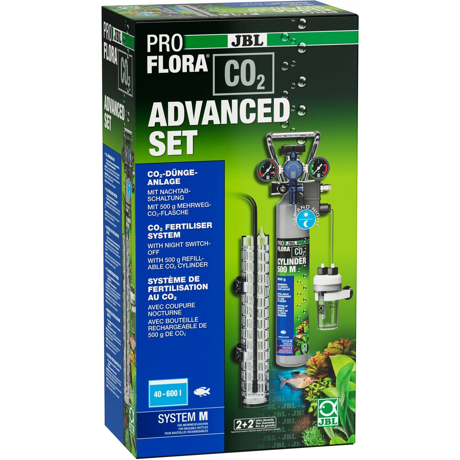 JBL Aquarium-CO²-Düngeanlage-Set Proflora Advanced M Mehrwegflaschen