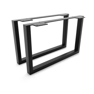 2er Set HEVVA GRAZ Möbelfüße, 25 cm hoch, 40 cm tief, schwarz, für DIY Möbelprojekte.