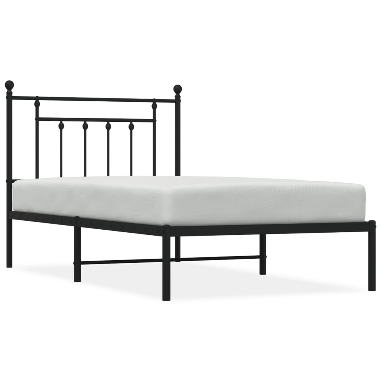 vidaXL Bettgestell mit Kopfteil Metall Schwarz 100x190 cm Modell 151847274 günstig online kaufen