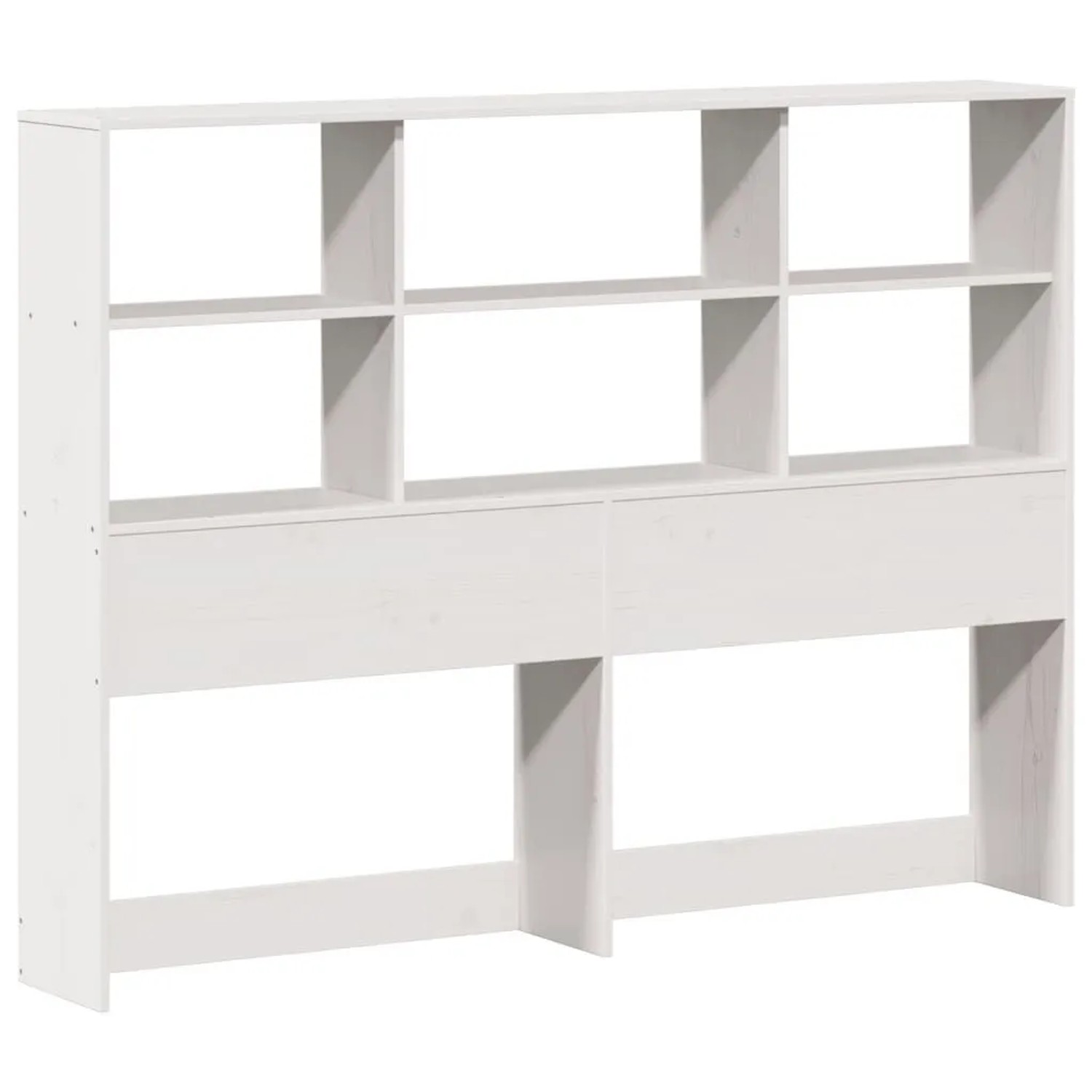 vidaXL Kopfteil mit Stauraum Weiß 160 cm Massivholz Kiefer 855655