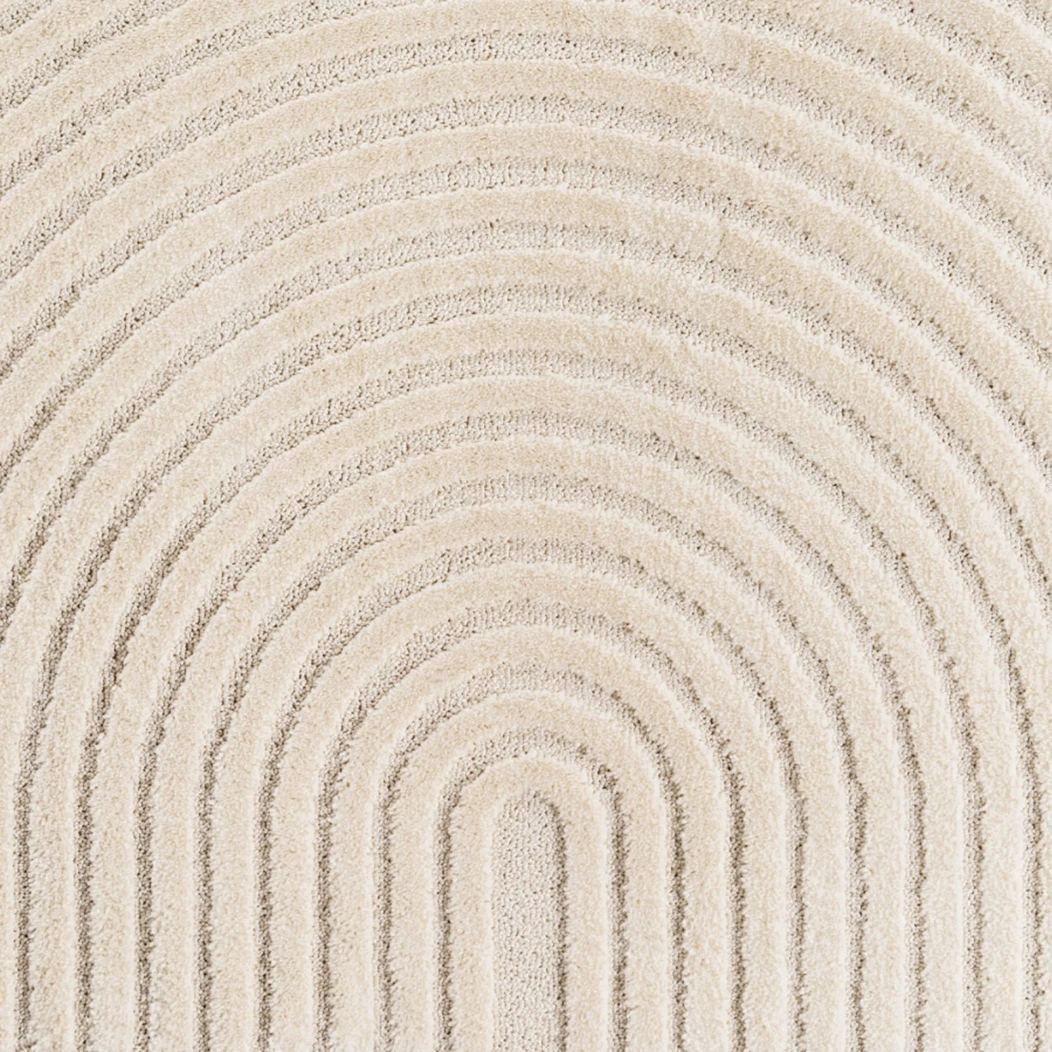 Ayyildiz Kurzflorteppich Art 1122 in Creme mit 3D-Relief, 60x110 cm.