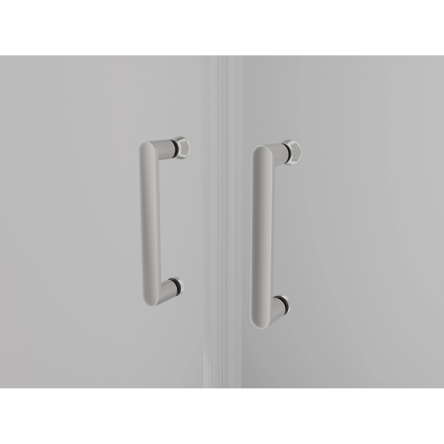 baliv Doppeltür DUK-100.60 T, Chrom Glänzend, Detailansicht der Griffe.