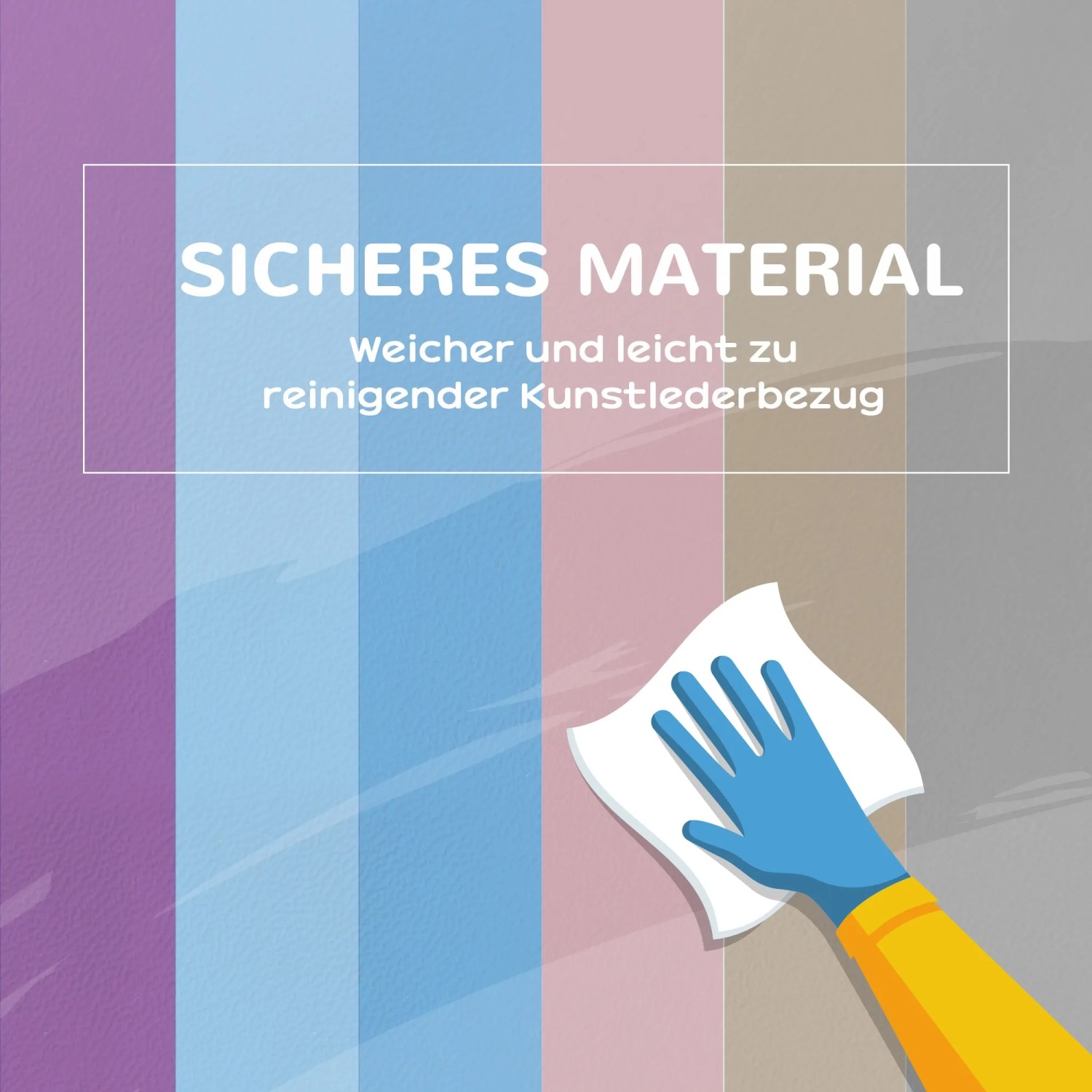 Reinigung des HOMCOM Baustein Sets aus Schaumstoff mit weichem Kunstlederbezug.