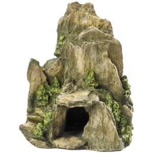 Aqua Della Dekoration Deko Stein Mit Moosgrün 25,5x15,5x20 cm