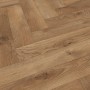 Classen Ville Laminat Las Negras Oak im Fischgrätmuster, Detailansicht der Holzstruktur.