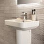 Ideal Standard i.life S Waschtisch, 55 cm, Weiß, mit Armatur und Seife. Handwaschbecken für kleine Bäder.