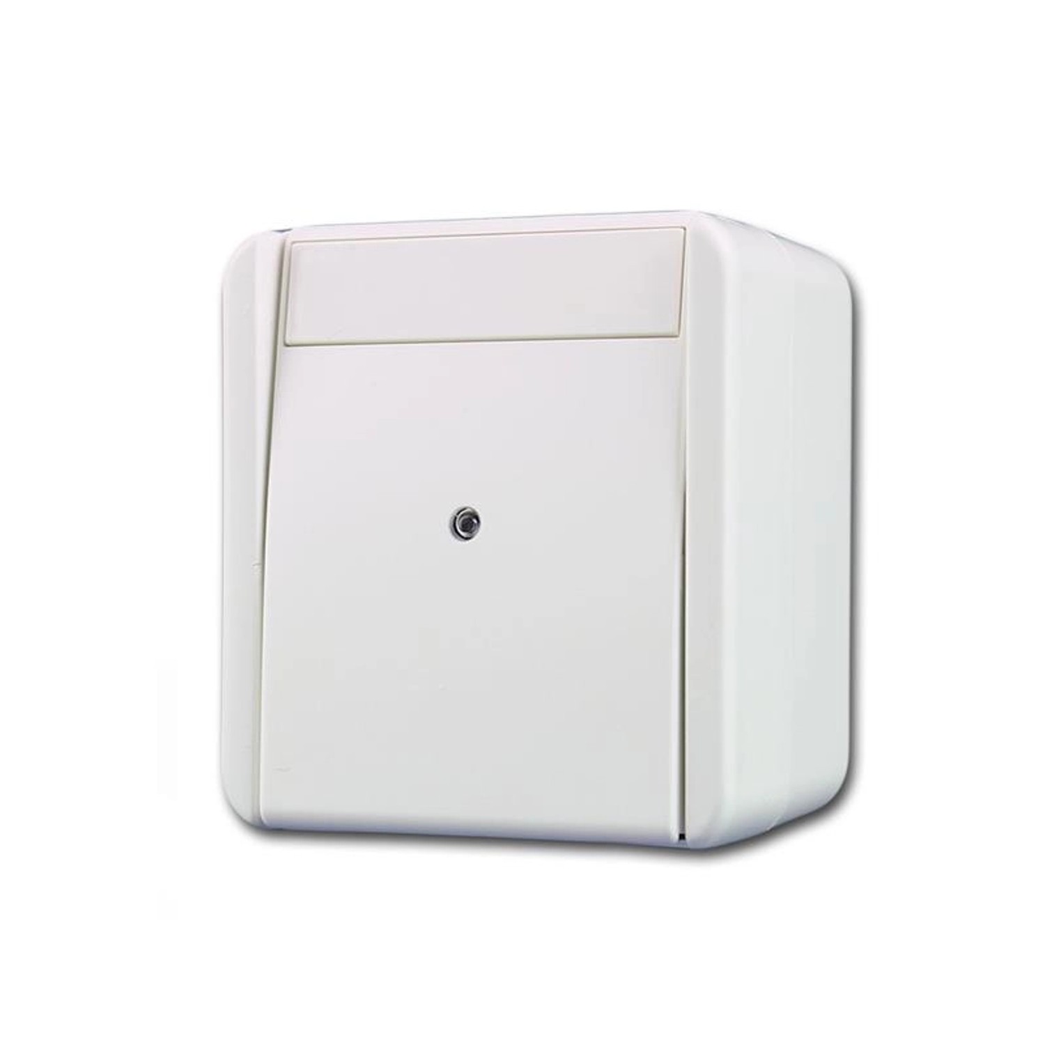 TEM Fontana Taster Indikator Weiß 250V10A AP IP44