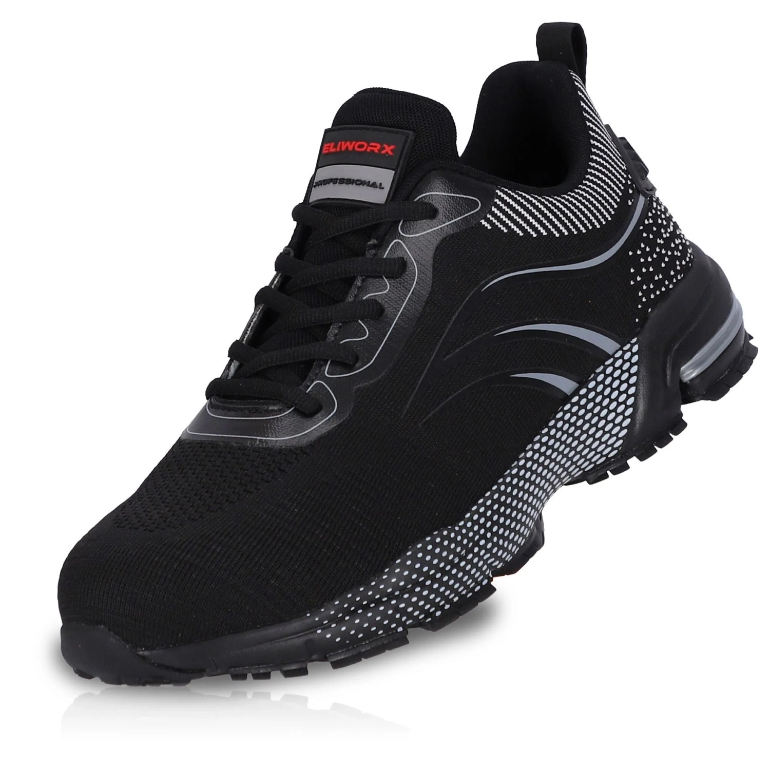 Eliworx Sicherheitsschuhe S1 PL Onyx Pro Herren Gr. 47 Schwarz