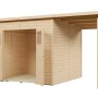 Bertilo Elementgartenhaus Amrum 4 Plus XL mit Unterstand, 380x238 cm.