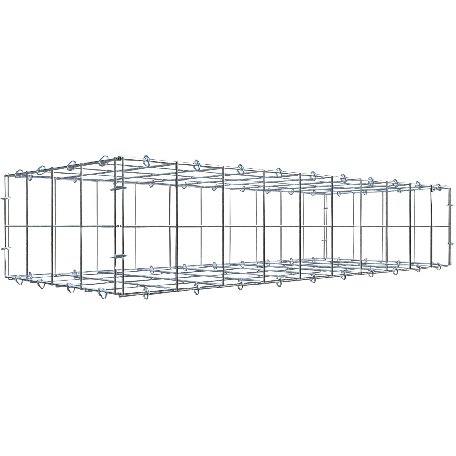 Gabiona C-Ring-Gabione 20 x 100 x 40 cm Maschenw 10 x 10 cm