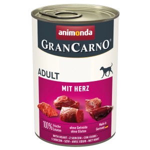 Animonda Gran Carno Adult Hundenassfutter mit Herz, 400g Dose.