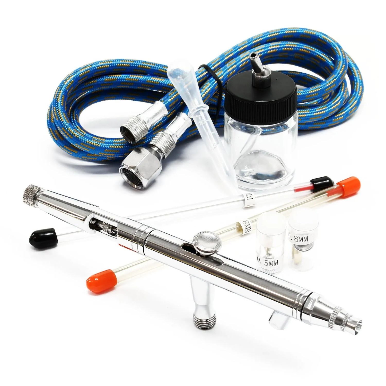 Wiltec Airbrush Pistole Typ 182K Double Action Spritzpistole Druckluft 02-05Mm