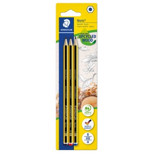 Staedtler Noris Bleistifte, 3er-Set (B, HB, H) zum Schreiben, Zeichnen und Skizzieren.