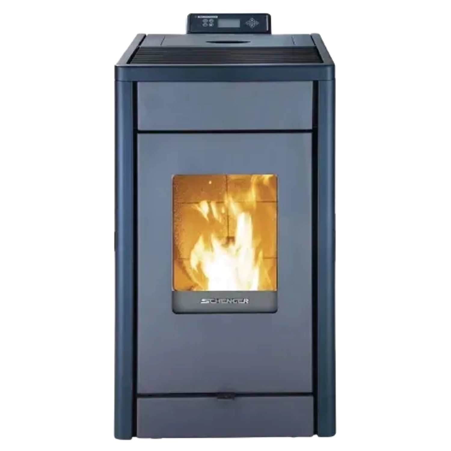 SCHENGER Pelletofen HP07 Schwarz 8kW A++ Vollautomatisch WIFI+ECO+TIMER