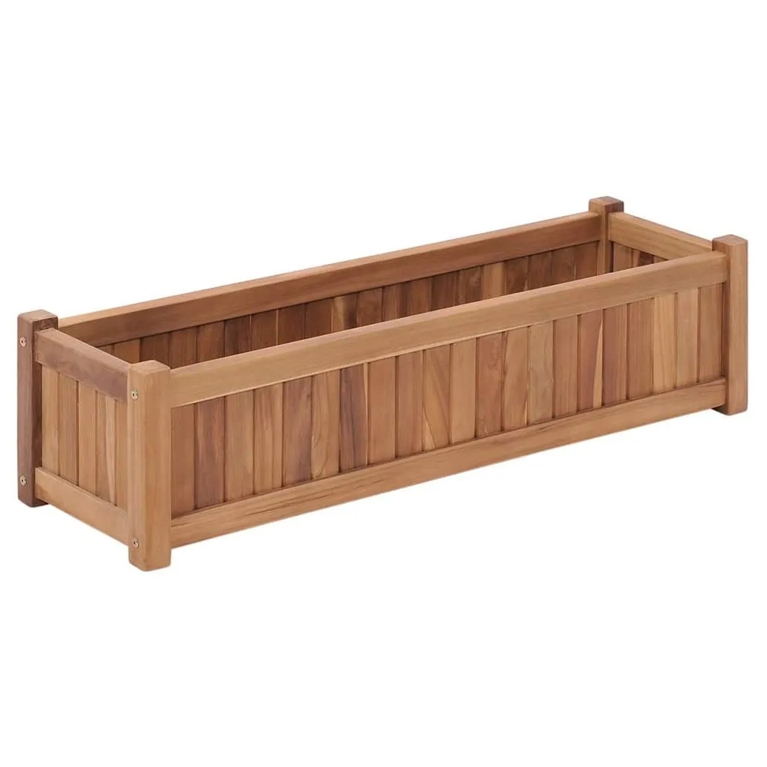 vidaXL Hochbeet 100x30x25 cm Massivholz Teak 48968