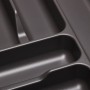 SOTECH Orga-Box VIII, Besteckeinsatz in Lavagrau mit Perlstruktur für 80er Küchenschränke.