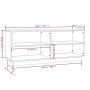 vidaXL Schuhregal Weiß 110x34x45 cm Massivholz Kiefer 813541_8