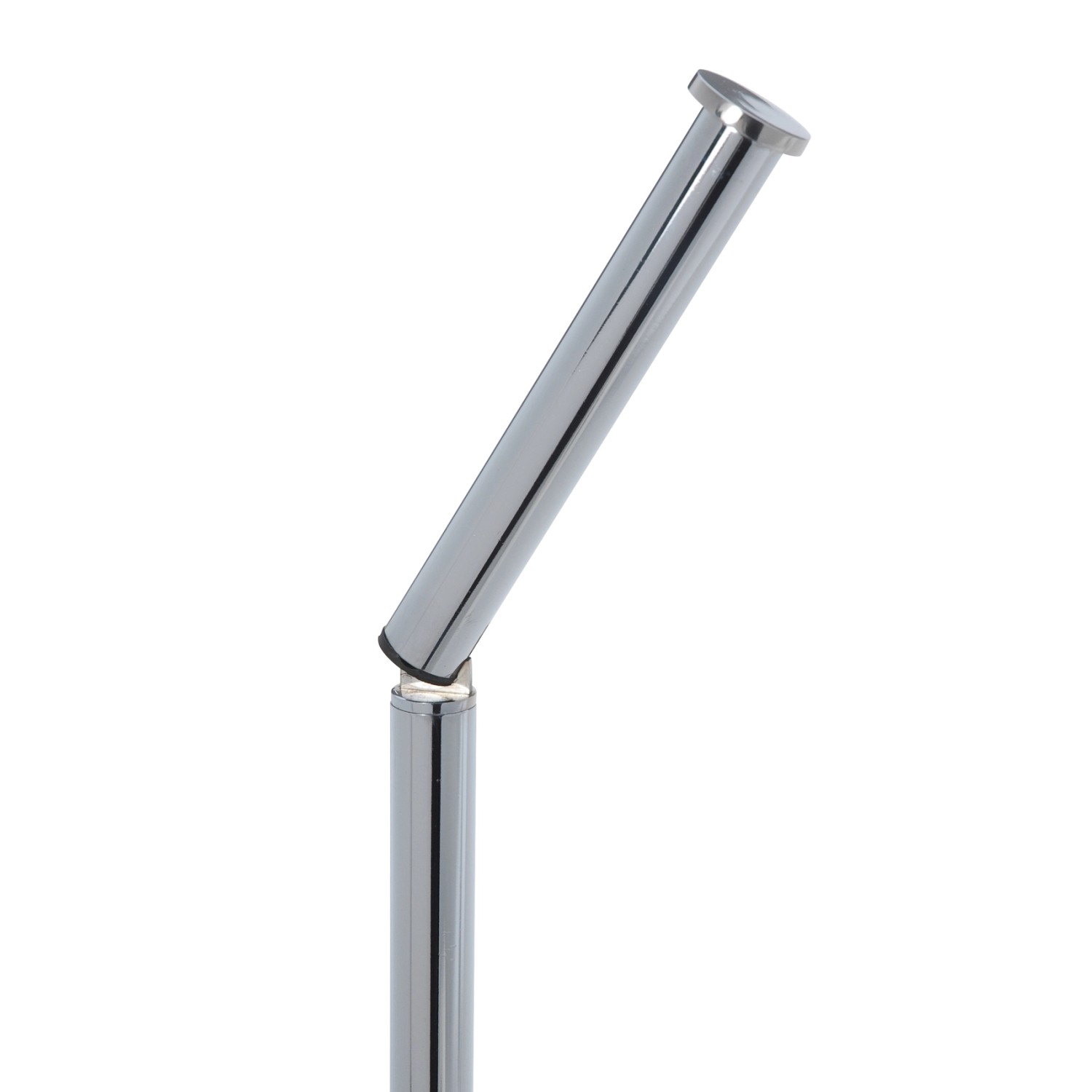 Detailaufnahme: Wenko Stand Toilettenpapierhalter aus glänzendem Edelstahl, 2-in-1 Design.