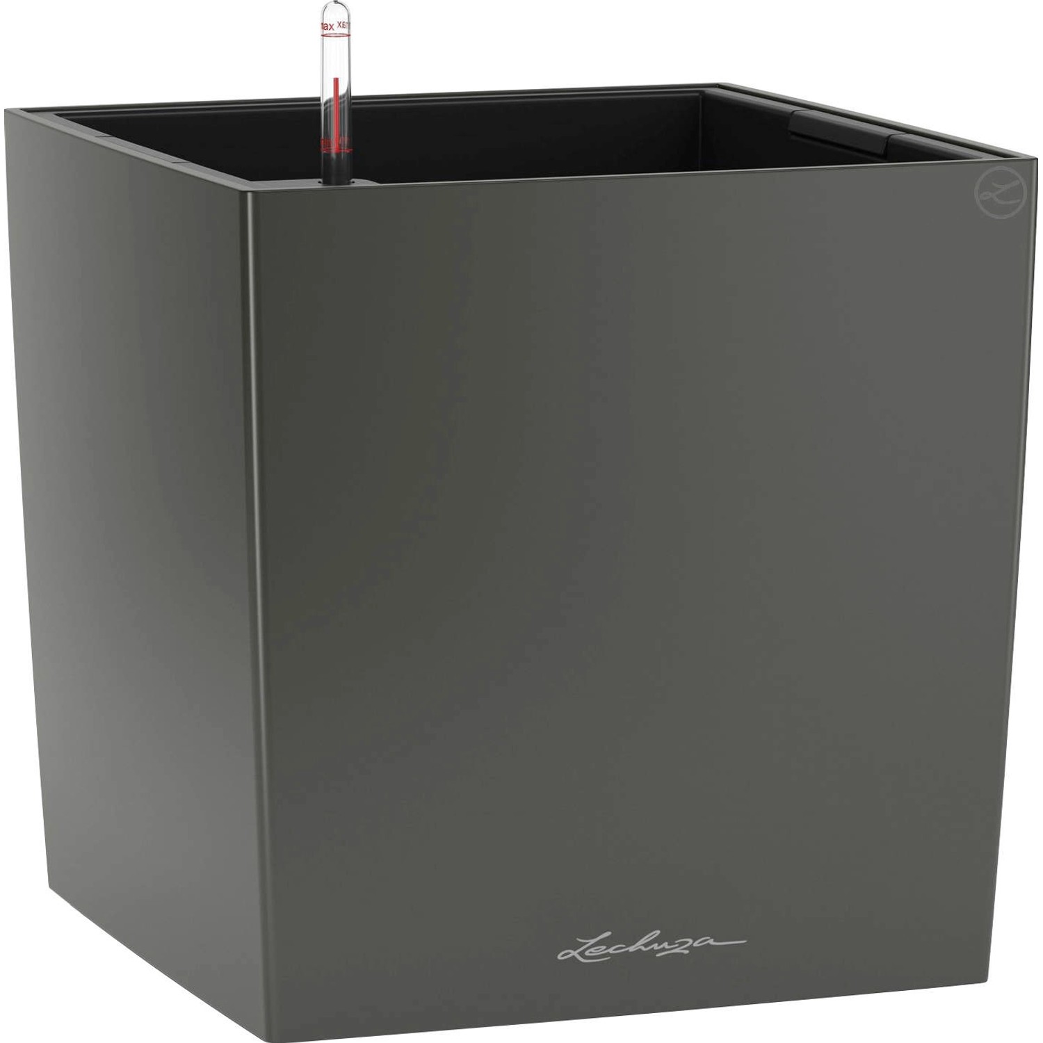 Lechuza Pflanzgefäß Cube Premium 30 cm x 30 cm Anthrazit metallic günstig online kaufen