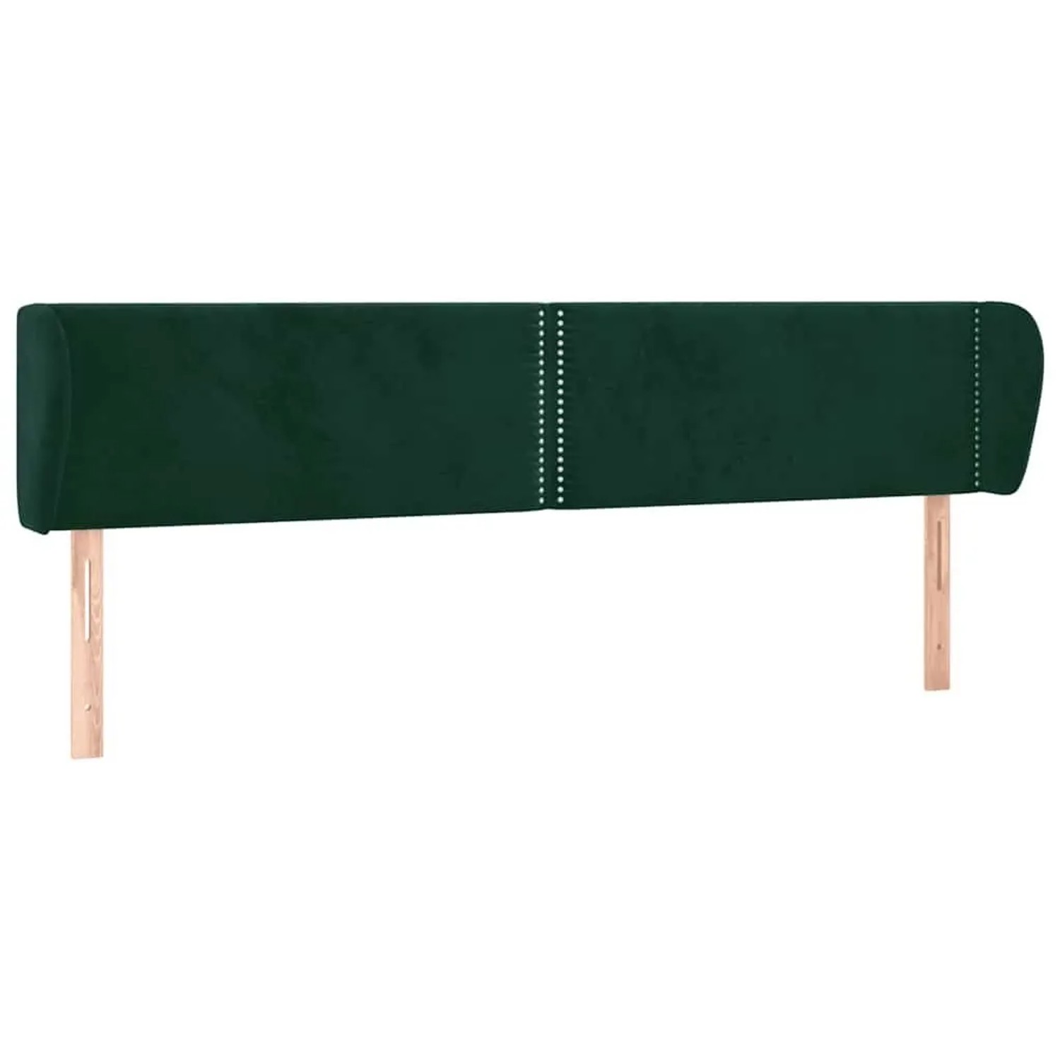 vidaXL Kopfteil mit Ohren Dunkelgrün 203x23x78/88 cm Samt 3117073