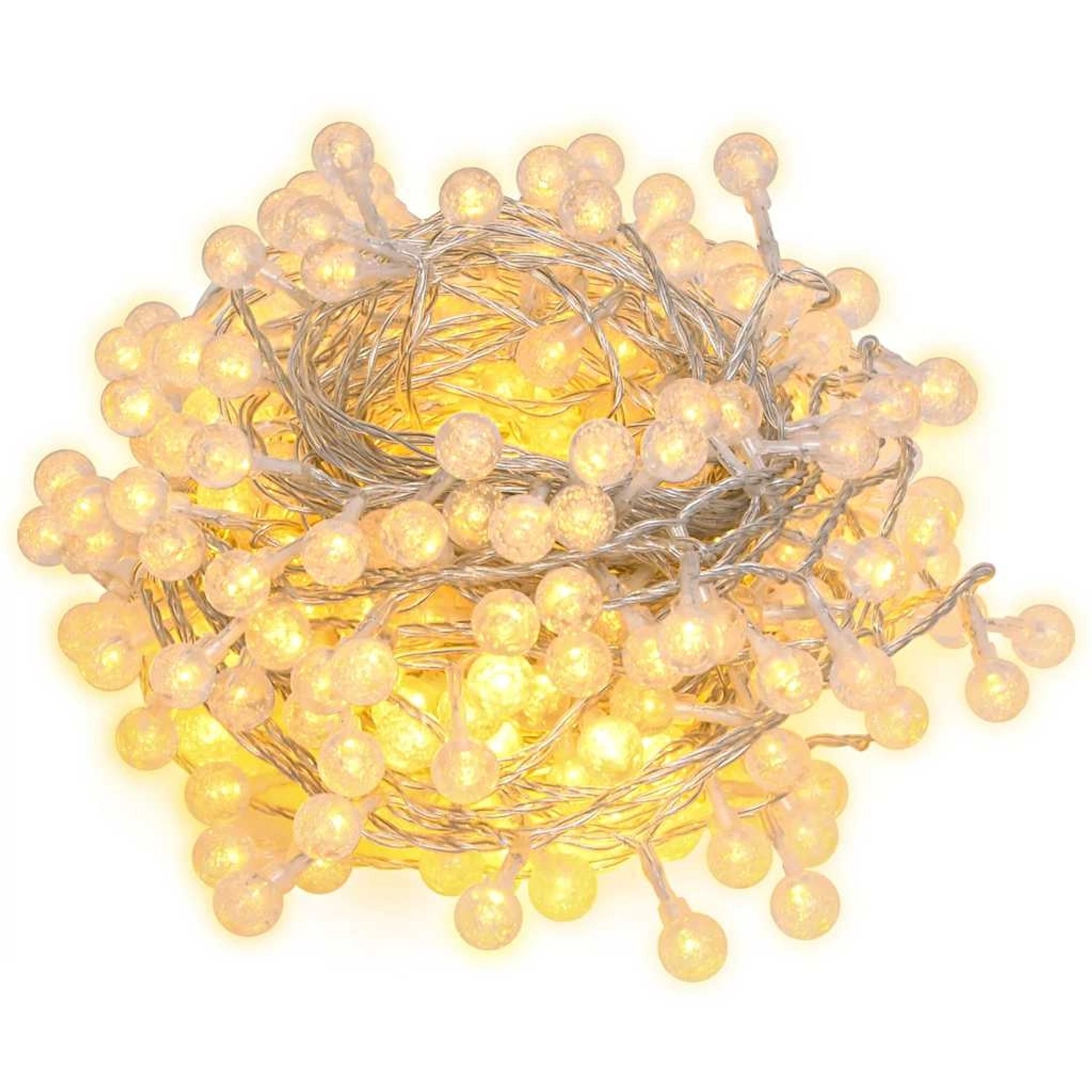 vidaXL Lichterkette Kugeln 40 m 400 LED Warmweiß 8 Funktionen 328814