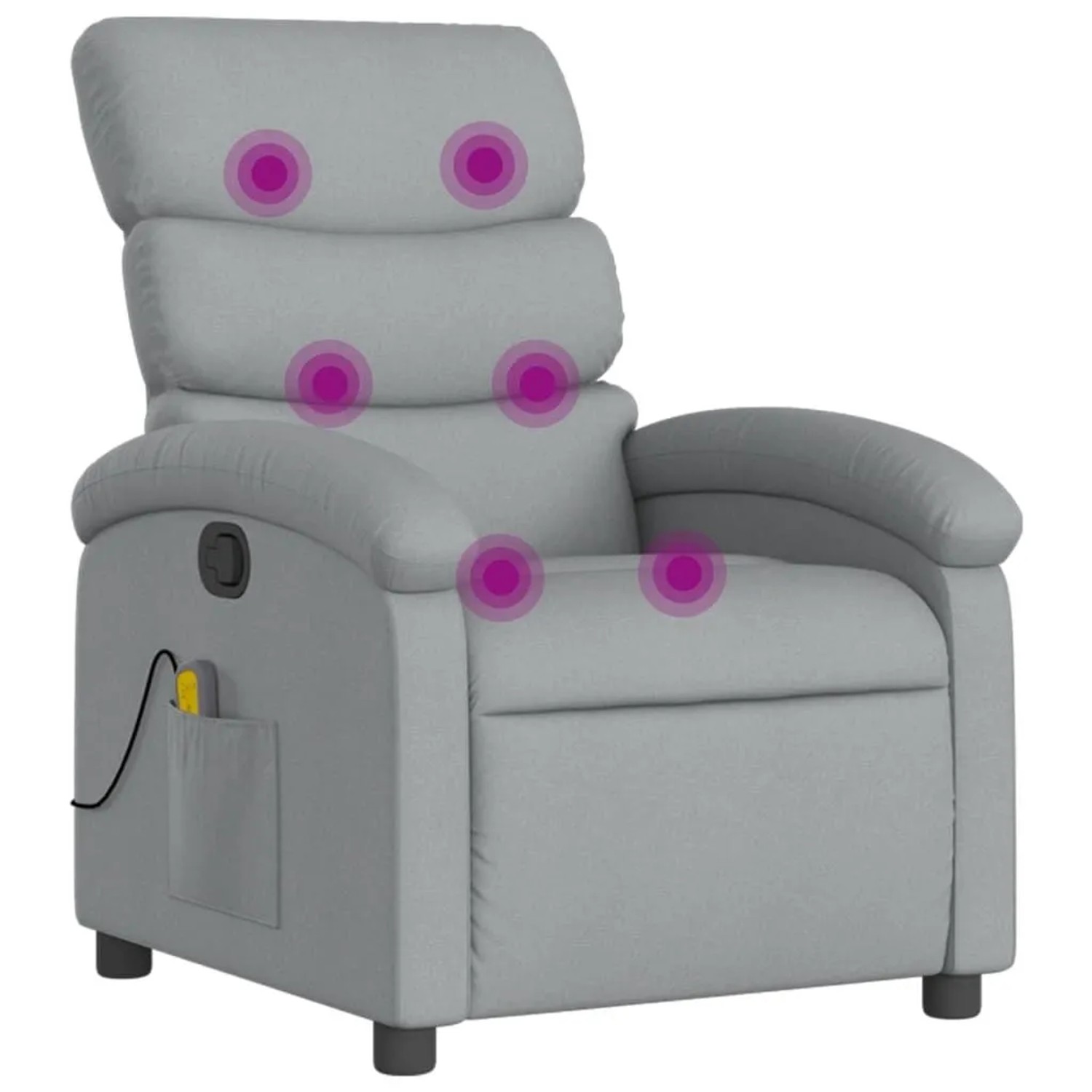 vidaXL Massage-Relaxsessel Hellgrauer Stoff 3205364 günstig online kaufen