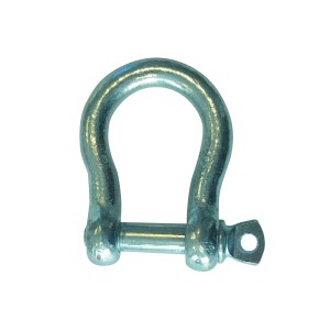 Seilflechter Schäkel, geschweift, 600 kg, verzinkt, für Edelstahl-Beschläge.
