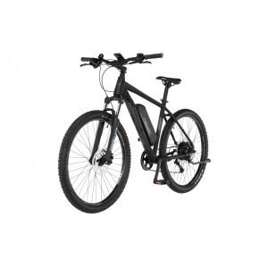 Schwarzes Fischer E-Bike Montis EM 2127 mit 627 Wh Akku und 48 cm Rahmen.