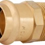 LUX Übergangsnippel aus Rotguss, 28 mm x 33,3 mm (R 1), für Pressfittings in Heizung und Sanitär.