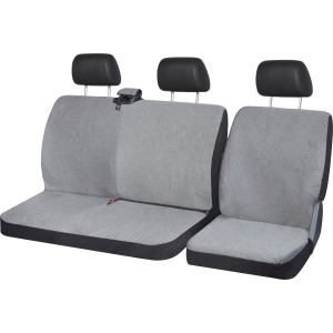 OBI Transportersitzbezug Mero, grau/schwarz, für Vordersitz und Doppelbank, schützt vor Schmutz.