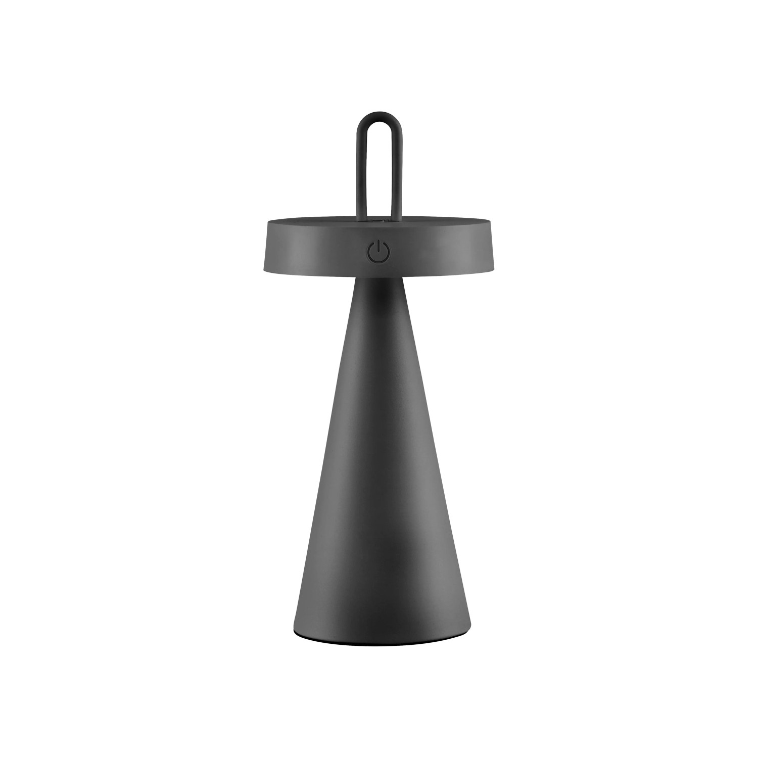 Schwarze LED-Akku-Tischleuchte Alwa, 28,9 cm hoch, für Innen & Außen. Dekoleuchte mit Touchdimmer.