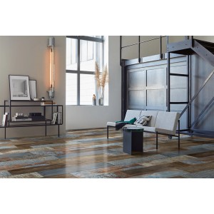 Verlegtes Parador Classic 1050 Laminat Rotterdam, wasserfest, im Wohnraum mit Möbeln.