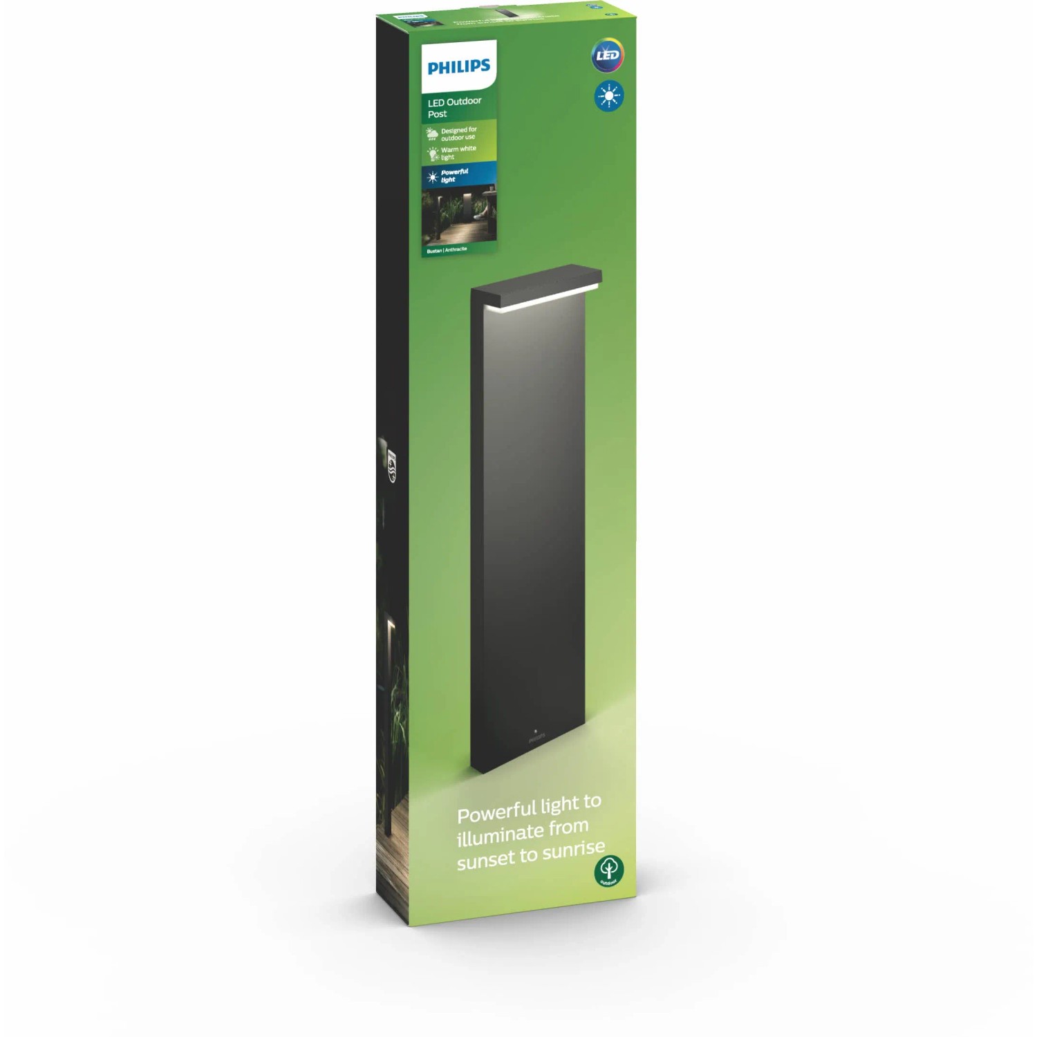 Philips Bustan tuinpaal - Ultra Efficient - antraciet - 3,8W
