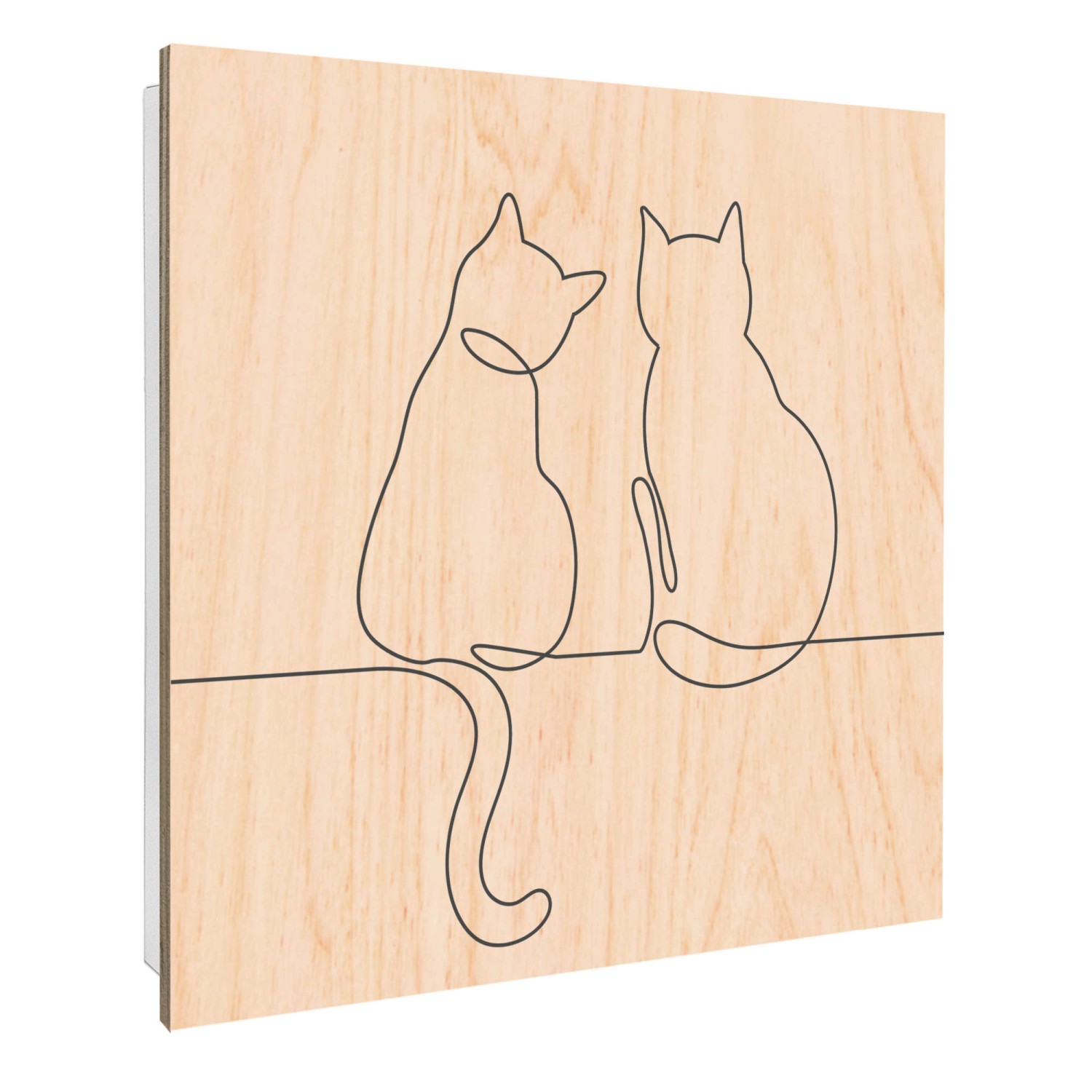 Banjado Großer Schlüsselbox Holz 30x30cm Weiß Scharnier Rechts 50 Haken Sch günstig online kaufen