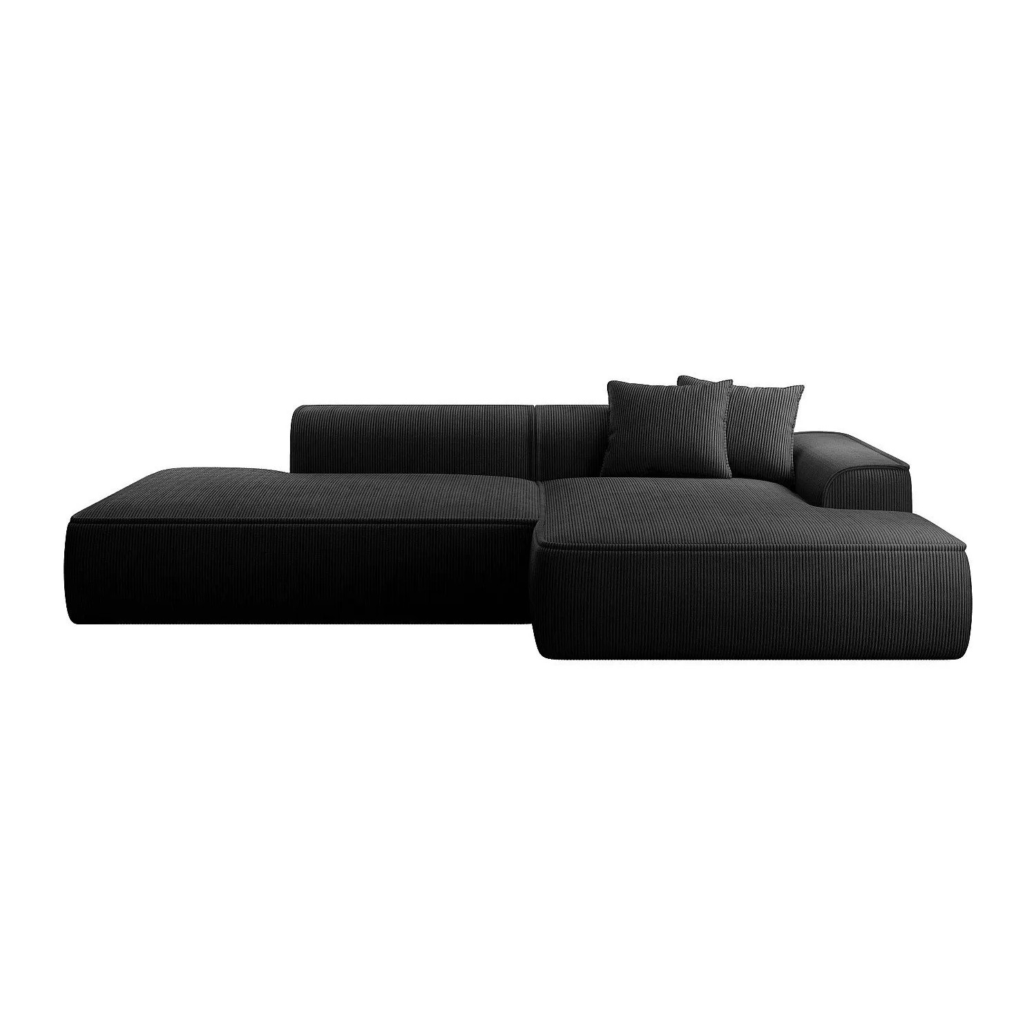 Vente-unique Sofa Ohne Schlafmöglichkeit Erynel Schwarz 305 cm