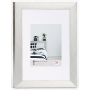 Walther Design Aluline Aluminium Bilderrahmen 50x70 cm, silberfarben. Dekoartikel für Wohnaccessoires.