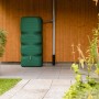 Garantia Gartentank Cubus 1000 l, dunkelgrün, mit drei Gewindeanschlüssen im Garten.