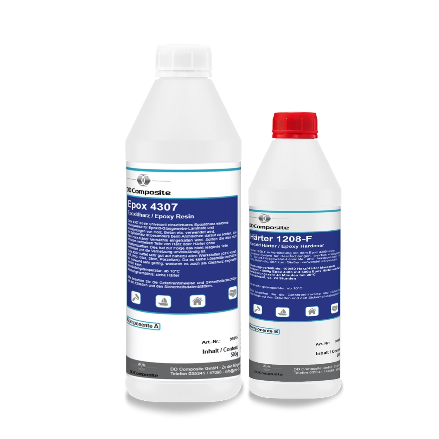 DD Composite 500g Epox 4307 + 250g Härter 1208-F