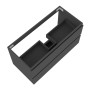 Anthrazitfarbener Waschbeckenunterschrank Y244X mit 2 Soft-Close-Schubladen und Siphonausschnitt, 99 cm breit.