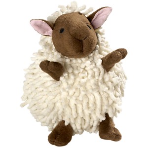 Hunter Hundespielzeug Snugly Schaf, 17 cm, weiß-braun. Kuscheliges Schaf für Hunde.