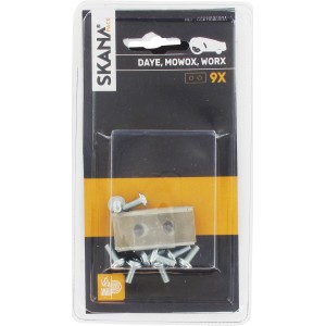 Skana Messerklingen für Worx Rasenmäher, 9er Set mit Schrauben in Verpackung.