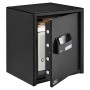 Offener, schwarzer Burg-Wächter Profi-Safe PRS 540 E mit elektronischem Schloss und Ordner im Innenraum.