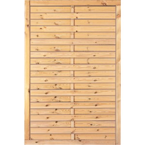 Grüner T & J Lamellenzaun, 100x150 cm, aus kesseldruckimprägniertem Holz für den Garten.