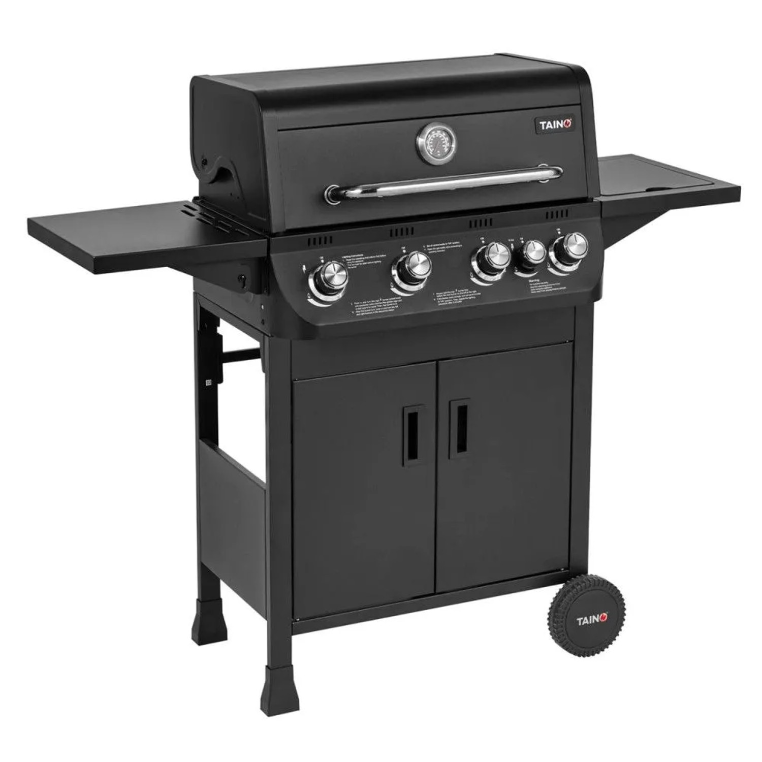 TAINO BRANDO 4+1 Gasgrill 4 Brenner Seitenkocher BBQ Grillwagen Gasgriller