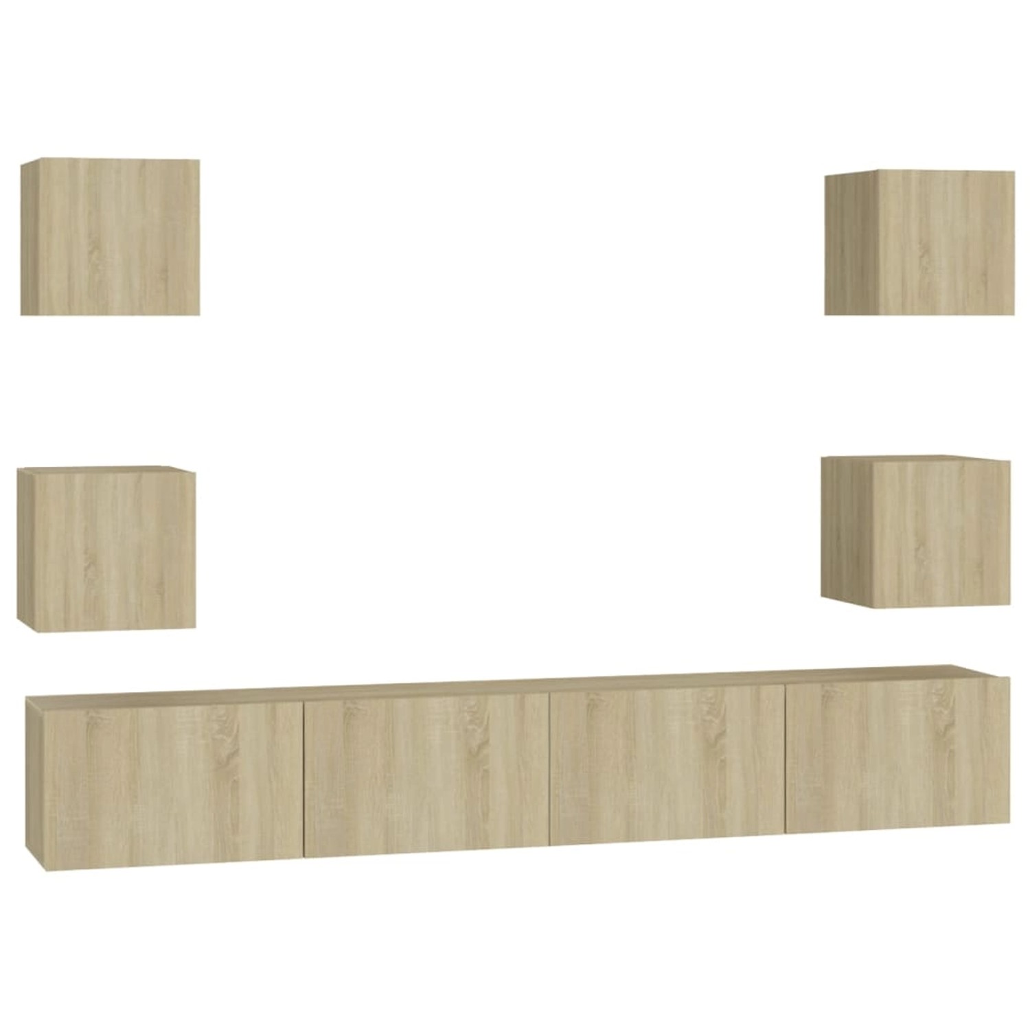 VidaXL 6-tlg. TV-Schrank-Set Sonoma-Eiche Holzwerkstoff 10