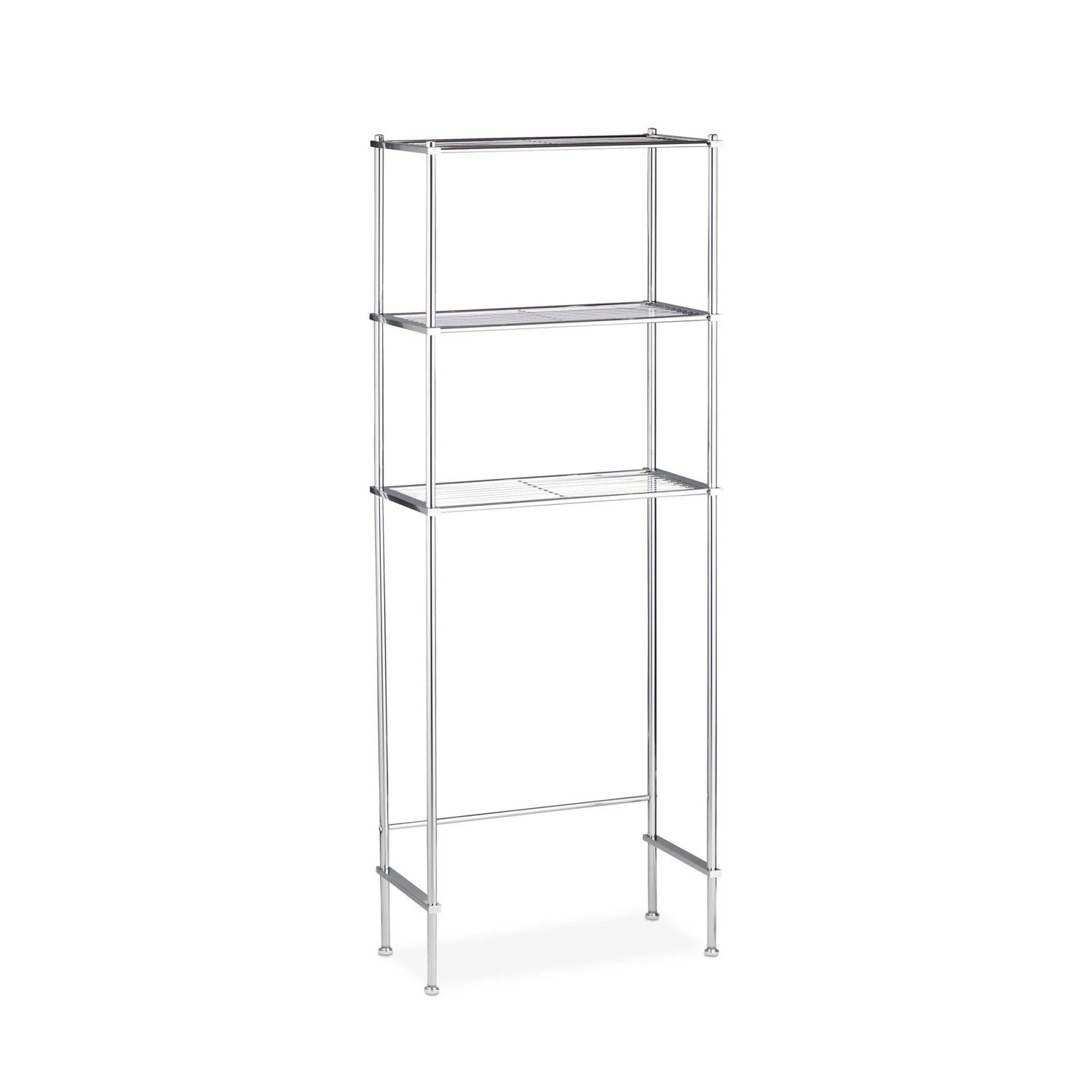 Relaxdays Überbauregal Eisen Silber 3 Ablagen 162 cm x 63 cm x 30 cm 3,5 kg